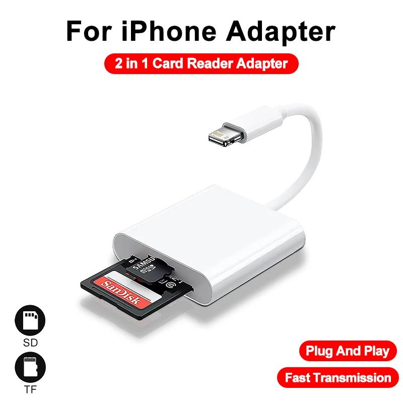 Apple iPhone 14 13 12 Pro Max 3.0 OTG  ī޶    ȯ  TF SD ī ⿡ 2 in 1 USB 
